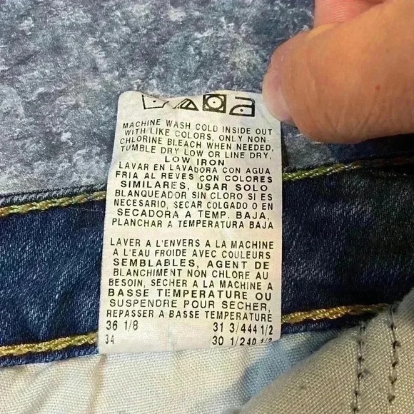 Rock 47 by Wrangler Women's Bootcut Jeans Distressed Blue Size 30x30 - Picture 9 of 9